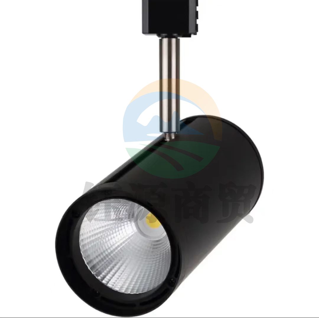 雷士照明 通体黑 24W 白光 TLED320C LED轨道射灯商店铺照明导轨明装cob射灯