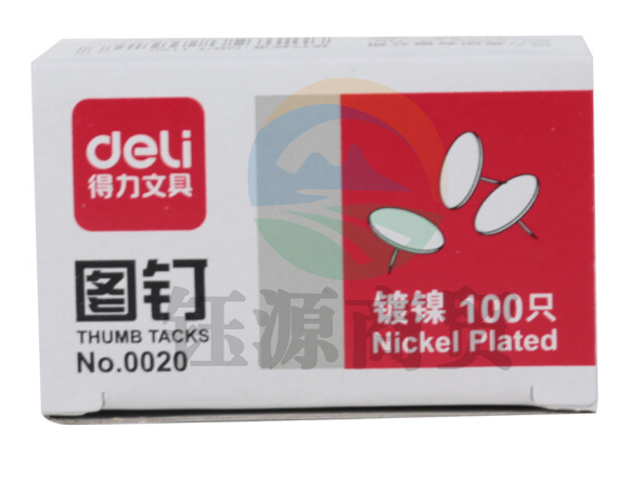 得力 deli 得力0020图钉(100粒/盒).
