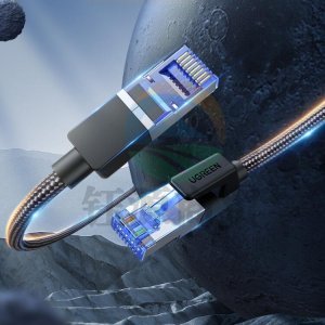 绿联 UGREEN NW153 八类网线 Cat8类万兆网络连接线 纯铜8芯双绞线 电脑宽带网络跳线 3米