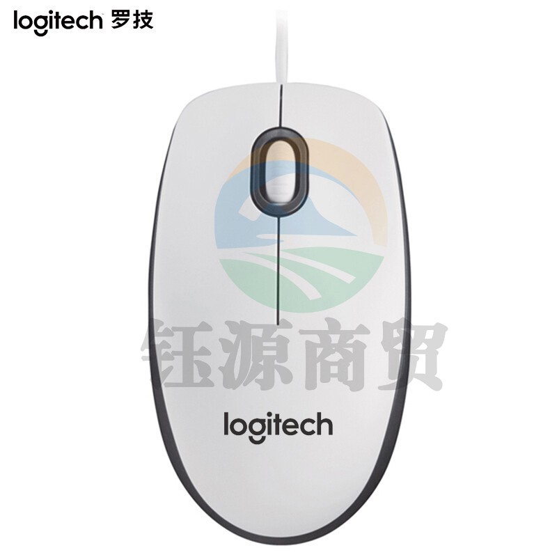 罗技M100r 有线鼠标(白色)