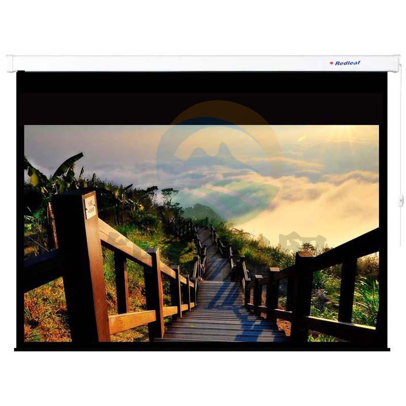 红叶 100英寸 16:9 电动投影幕布 玻珠幕 白幕