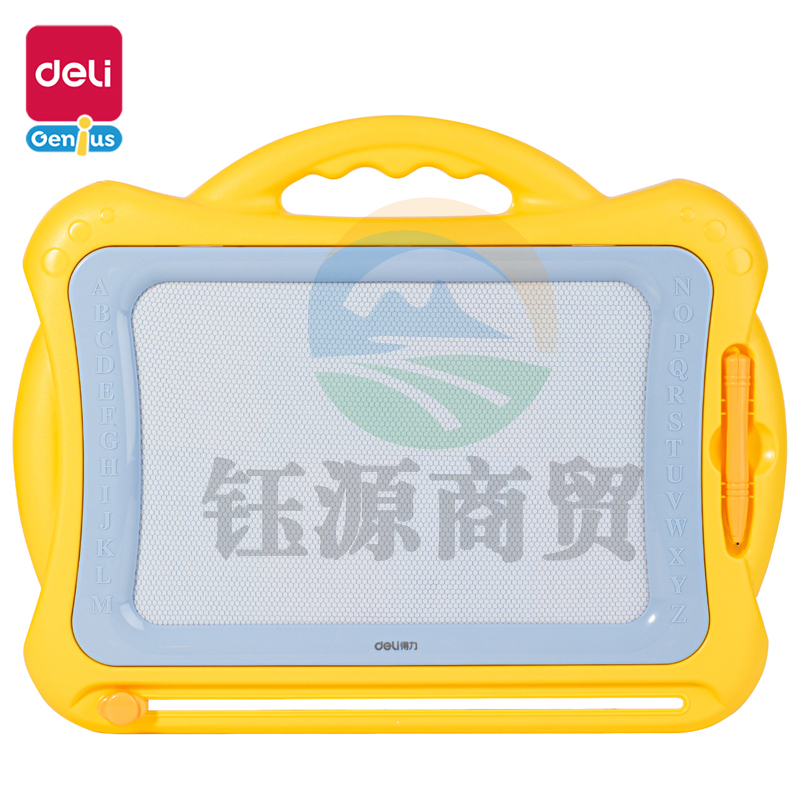 得力50303儿童磁性画板(黄色) 学习画画书写 416*335mm(黄色)(个)