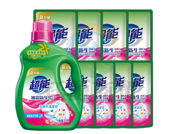 超能 双离子洗衣液 晨露栀子花11斤套装（1.5kg/桶+500g*8袋）