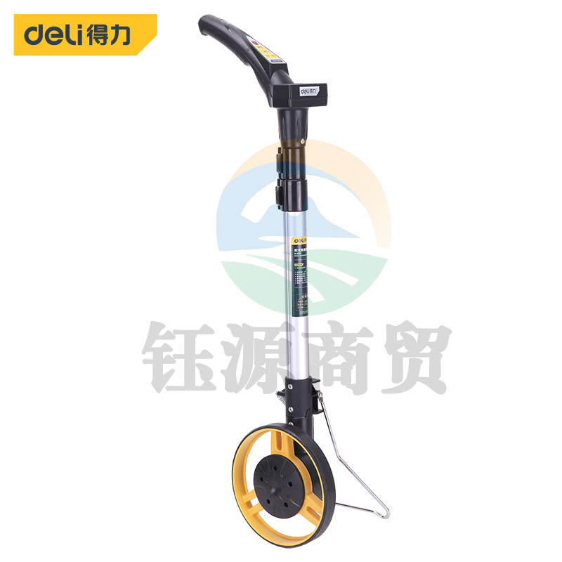 得力DL9713 电子数显测距轮尺轮式测距仪测亩仪手持式测量轮尺