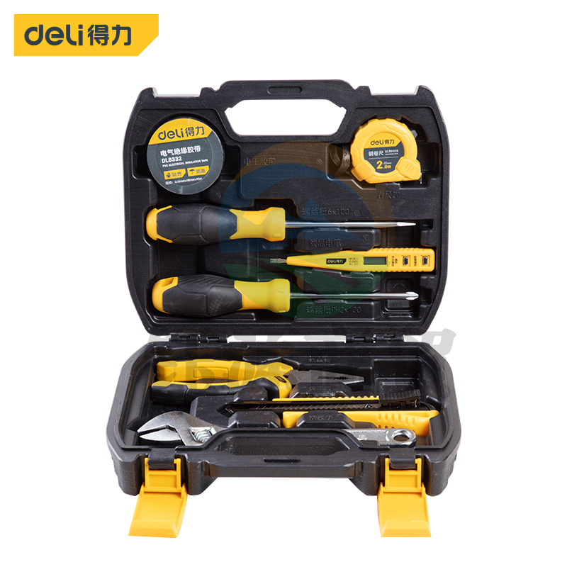 得力DL5961 多用途家用五金工具8件套装