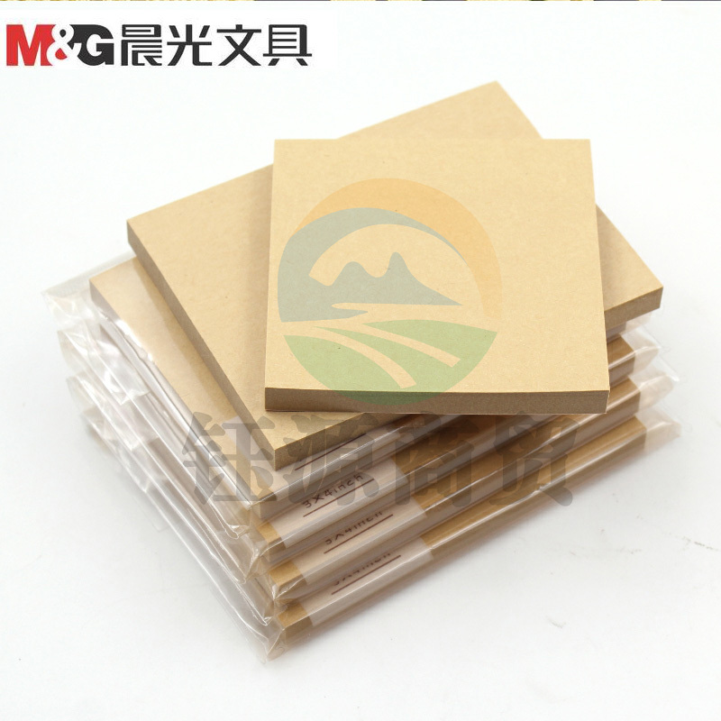 晨光 原生活便条纸 YS-312 80页 3*4 牛皮纸色