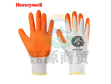 霍尼韦尔（Honeywell）霍盛劳保手套YU138 10副/包 掌浸防滑天然乳胶防护工作手套8码