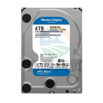 西部数据 台式机机械硬盘 WD Blue 西数蓝盘 4TB 5400转 256MB SATA CMR (WD40EZAX) 