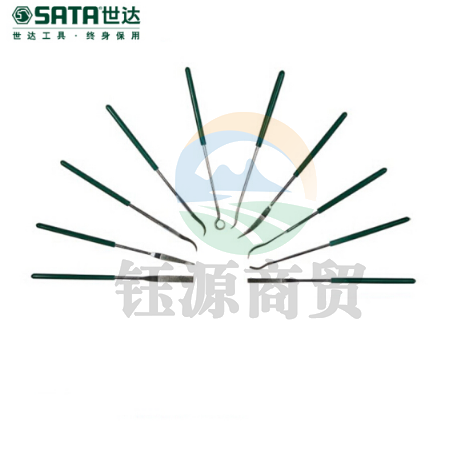 世达（SATA）03804 10件套金刚石特种异型什锦锉3x140MM/金刚石锉削什锦三角锉刀金属钢锉