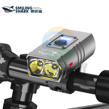微笑鲨F12 自行车前灯山地车灯可充电强光手电筒夜骑防雨户外骑行装备