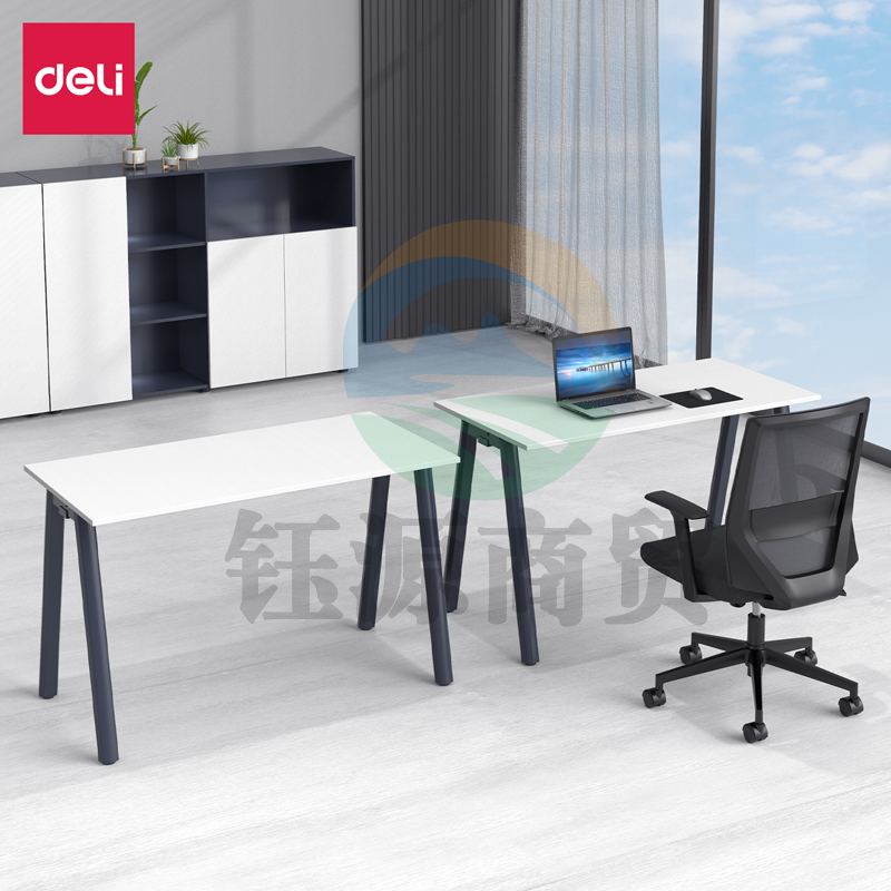 得力DP002双人位职员边桌600*2400*750MM(白)(套)