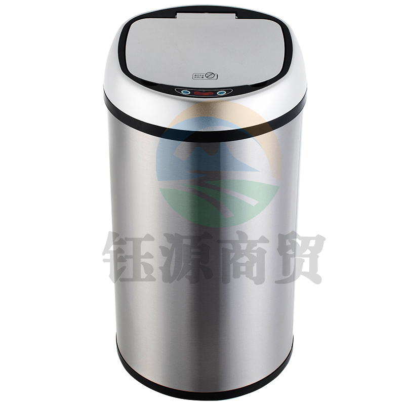得力（deli）9559不锈钢免脚踏自动感应垃圾桶12L