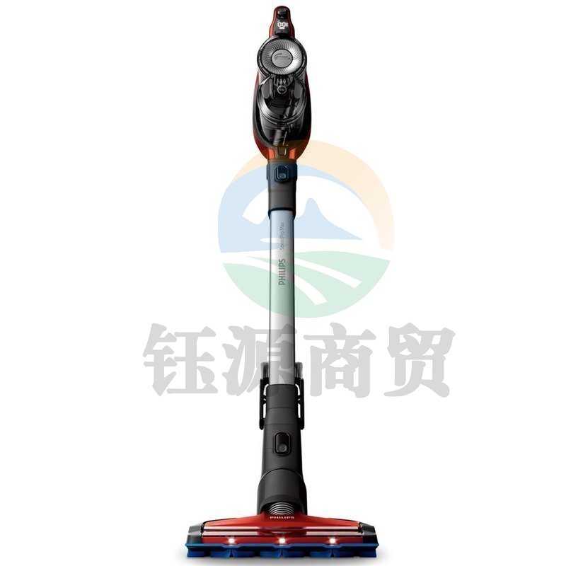 飞利浦FC6823/81 家用手持无线充电立式车用二合一吸尘机大容量0.6尘桶 电光红