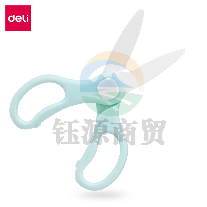 得力77772 陶瓷辅食剪刀(绿色)(盒)