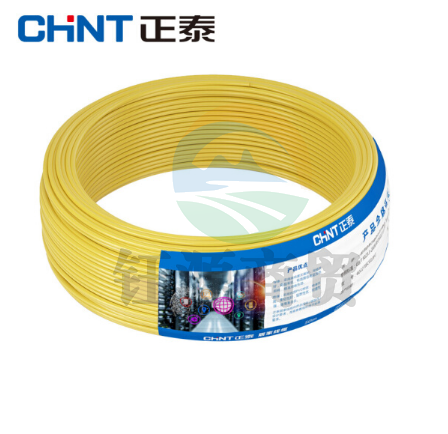 正泰 BV-1.5平方 单芯单股 塑铜线 黄色 100米/盘