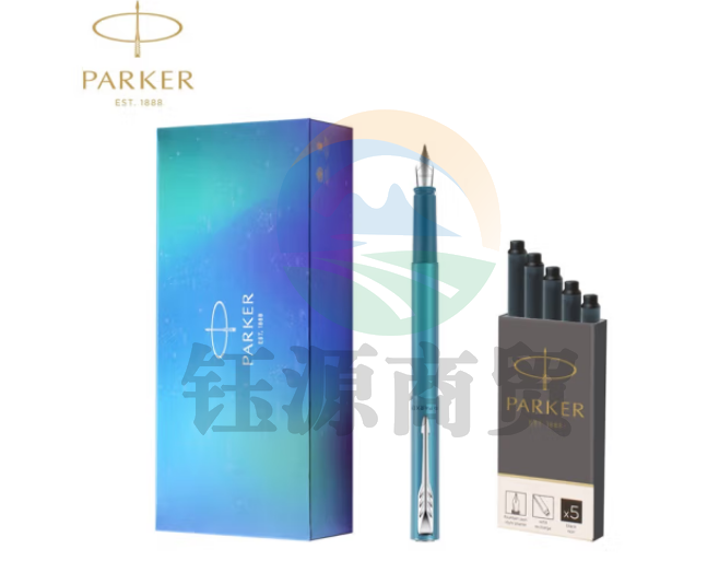 派克 （PARKER） 钢笔 签字笔 商务办公送礼 男女生日礼物 学生练字 威雅XL欧若拉苍空青墨水笔