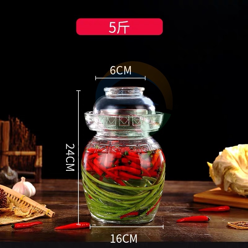 玻璃加厚密封坛 玻璃密封罐 泡菜罐 5斤