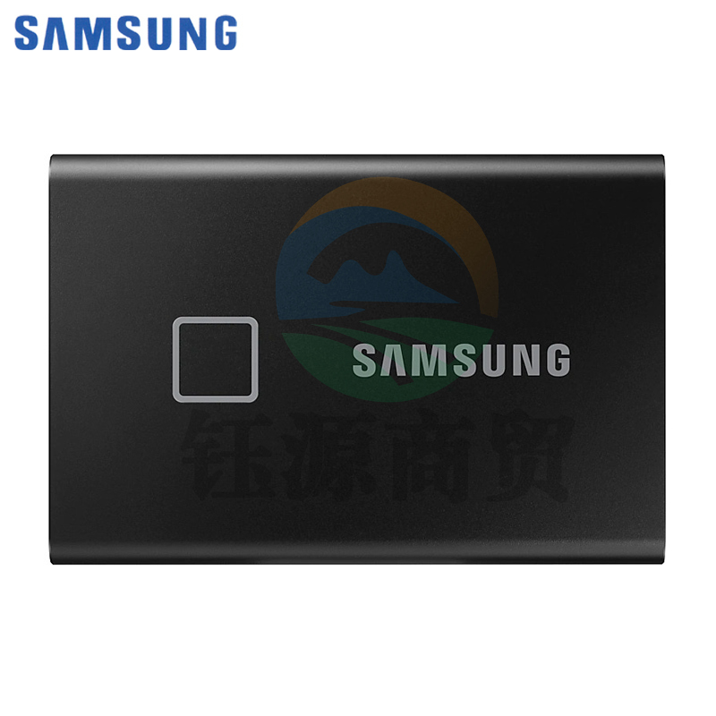 三星SAMSUNG Type-c USB3.1/2移动硬盘SSD固态 安全加密 小巧便携 T7 Touch 经典黑指纹识别 2TB