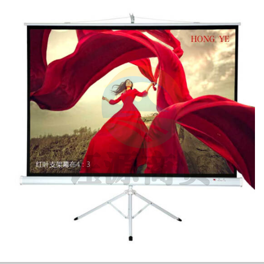 红叶（REDLEAF）84寸4:3 可移动支架投影幕布