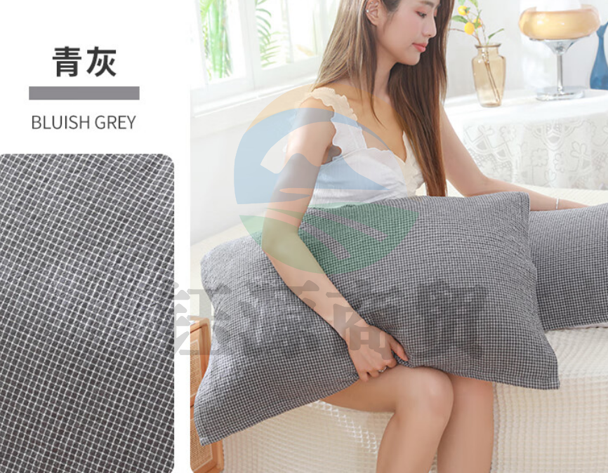 沐凡 纯棉提花加厚吸汗大枕巾 一个装深灰色80*50cm/145g