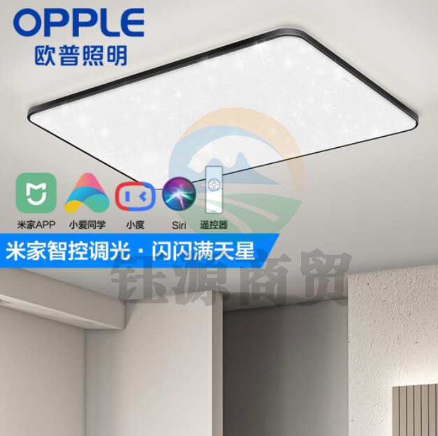 欧普照明（OPPLE）满天星黑1-MX9060A-D1×108WTLED吸顶灯套餐/繁星透光/超薄灯体/米家直连/ai智控调光