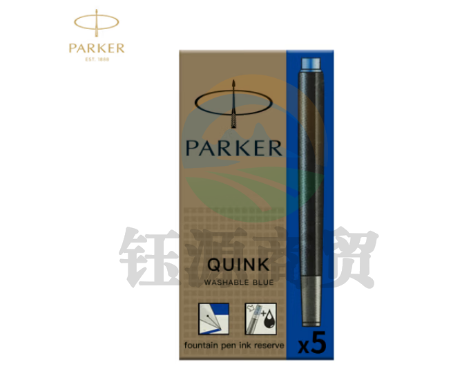 派克（PARKER）配件系列 钢笔墨水芯蓝色5支装