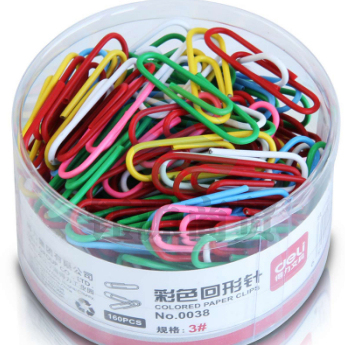 得力0038回形针彩色