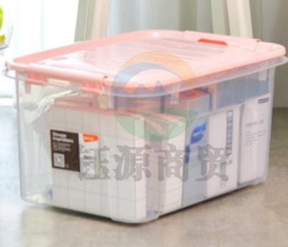 禧天龙 透明加厚收纳箱 460*325*240MM-X-6308