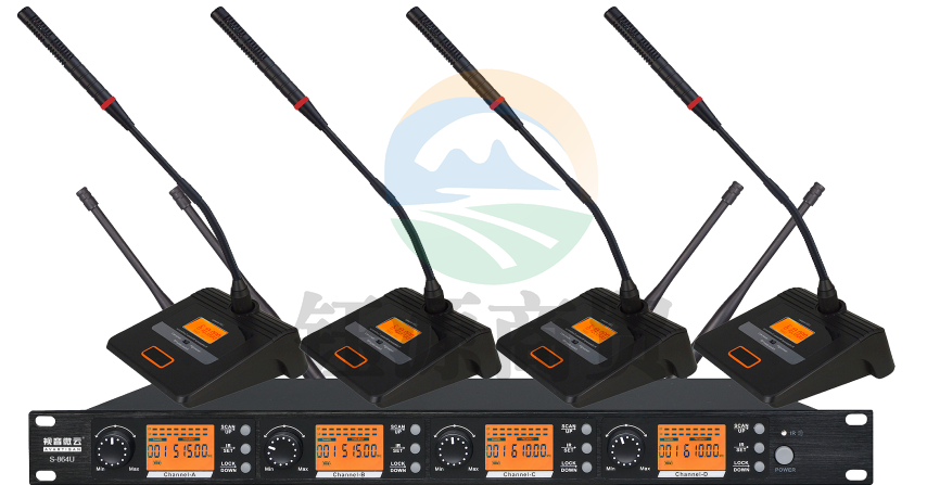 视音微云 ZY-864U (U段一拖四无线鹅颈麦克风)