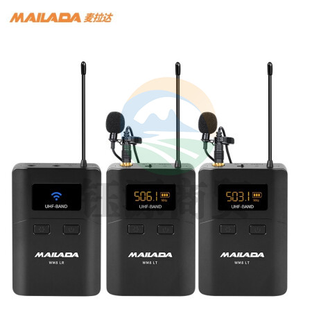 麦拉达（mailada）WM8LS小蜜蜂无线麦克风领夹式专业摄像机收音话筒单反采访录音街拍手机直播无线麦克风 WM8LS一拖二领夹式麦克风