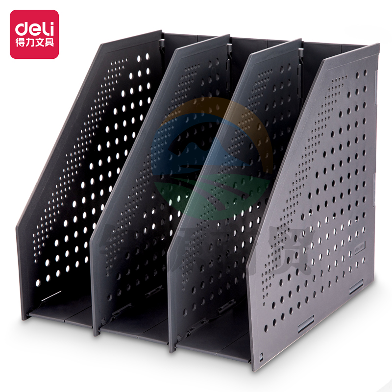 得力78995三联折叠文件框(深灰)(只)