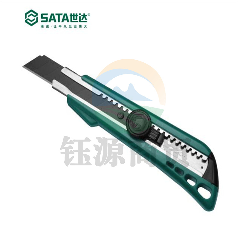 世达（SATA）93429 塑柄旋钮美工刀8节18x100MM