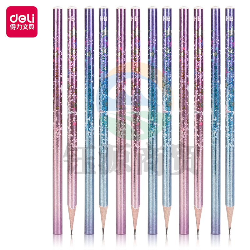 得力58147_卡通主题8支彩盒装HB铅笔(混)(8支/盒)