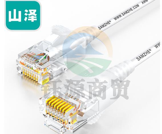 山泽(SAMZHE)SZB-3050 超六类网线细线CAT6A类无氧铜 万兆高速网络跳线 5米白色