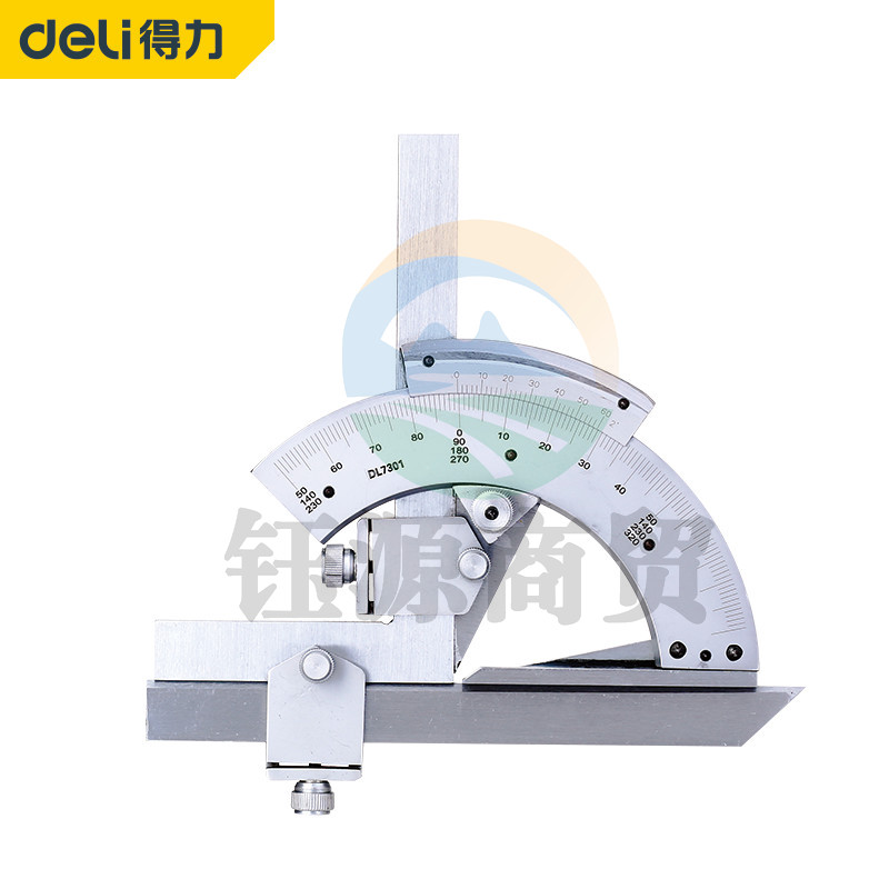 得力(deli) DL7301 万能角度尺量角器角度尺角度仪测量工具 0-320°