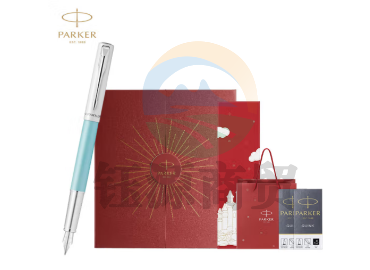 派克（PARKER）钢笔 签字笔 商务送礼学生男女生日礼物 文具 练字书法 威雅XL无畏蓝墨水笔+梦笔生花礼盒