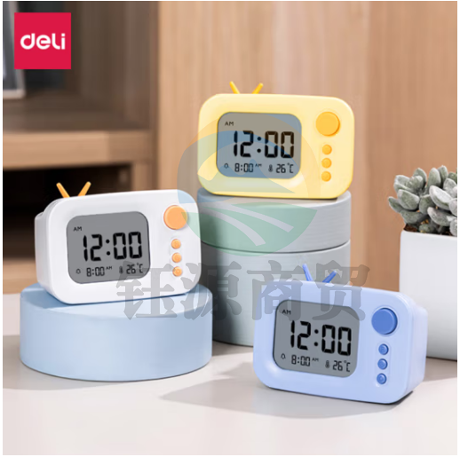 得力(deli)电子闹钟学生专用起床神器计时器儿童智能闹钟超大声男孩女生桌面时钟LE104