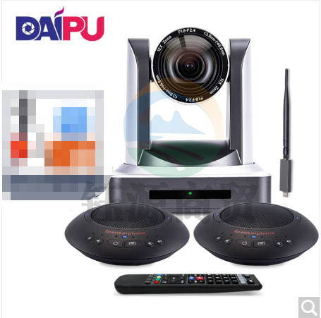 戴浦 大型视频会议室套装 适用60-80㎡(2.4G无线视频会议全向麦克风一拖二+12倍变焦USB视频会议摄像头)