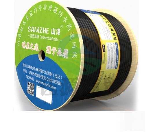 山泽(SAMZHE)SZX-5305 超五类网线CAT5e类 非屏蔽工程高速网线 黑色305米