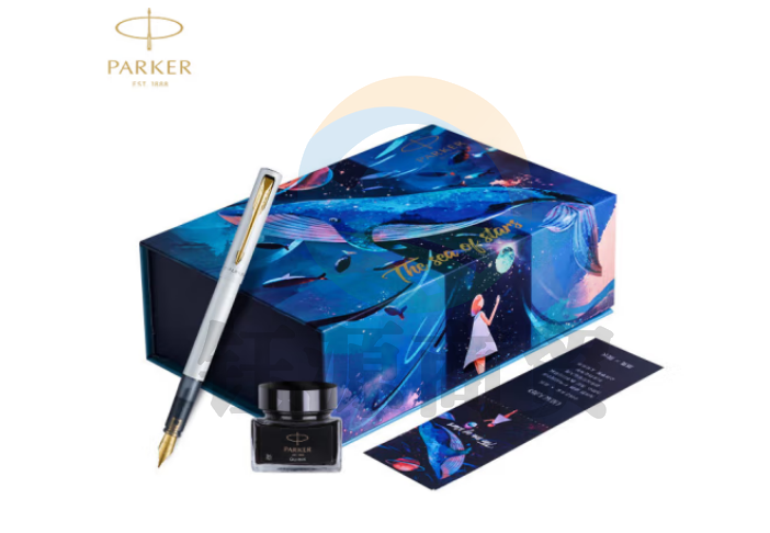 派克（PARKER）钢笔 签字笔 商务办公送礼 男女生日礼物 学生练字 威雅XL贝母白墨水笔+星辰大海礼盒