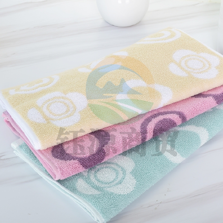 洁丽雅（Grace）9226 全棉复古风面巾家用成人情侣洗脸巾柔软吸水毛巾 74cm*34cm 颜色随机