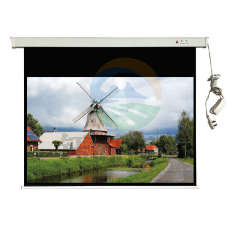 红叶 100寸 16:9 电动遥控 投影幕布 商务家用 大屏投影幕