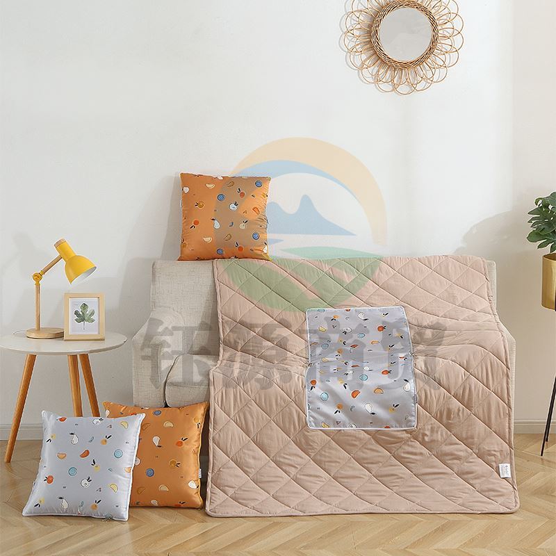 宏石家纺姿彩生活休闲靠垫被V17078 夏凉被四季被单人被 丝光色丁面料纤维填充（件）