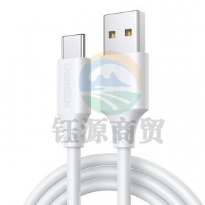 绿联 UGREEN US303 Type-C数据线 40199 6A安卓充电线 0.5米/白