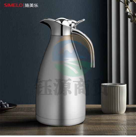 SIMELO（施美乐） 印象京都系列 欧仕保温壶2.0L 304不锈钢真空保温瓶 暖壶(本色）