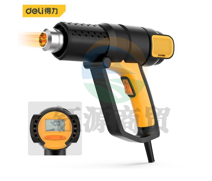 得力(deli) DL391200数显可调温热风枪工业电热吹风机热风筒电烤枪汽车贴膜烤枪收缩膜烘枪2000W 自动冷却 DL391200