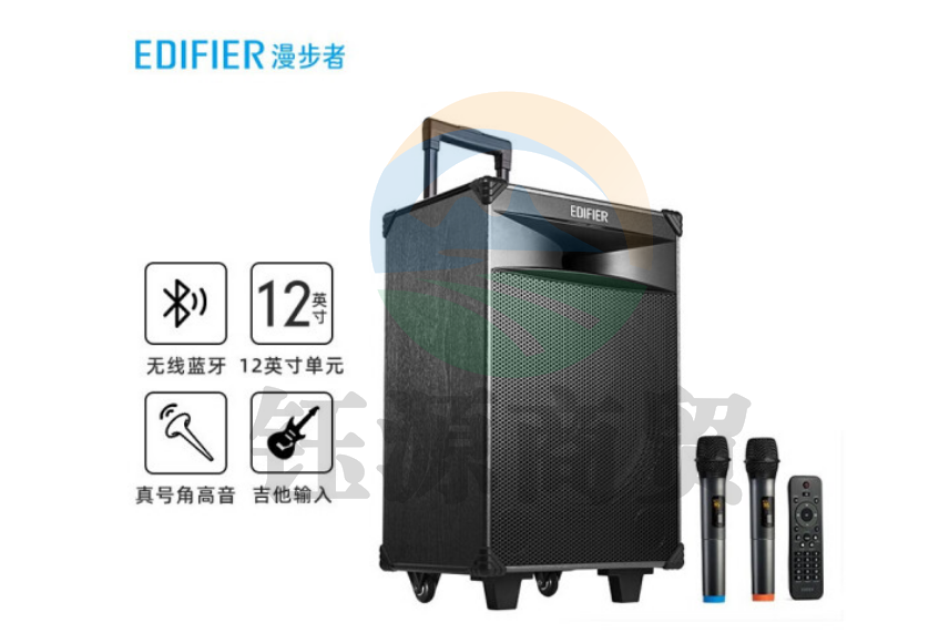 漫步者 （EDIFIER）PW312 12英寸舞台级户外移动音箱 广场舞音箱 蓝牙拉杆音响 便携式音响 银灰色