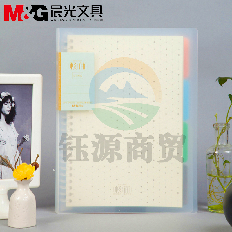 晨光（M&G）APY8CH15 B5/60页PP活页本子活页纸线圈本记事本笔记本子方格内页1本装
