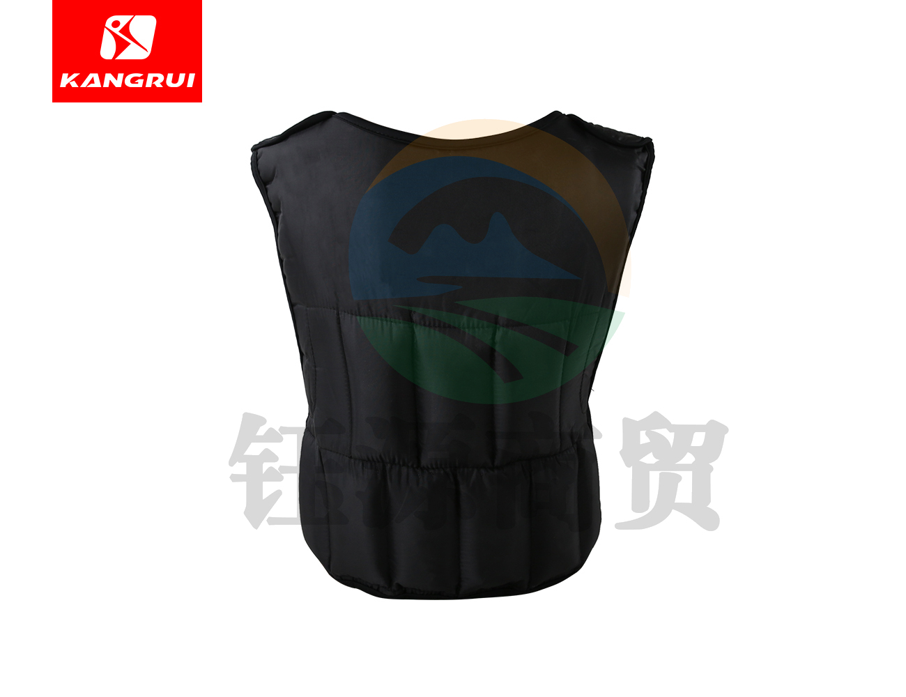 康瑞KP856 沙衣实心沙背心 高回弹三层复合呢绒面料 内置钢砂布袋可随意调节重量 更能有效避免重力摩擦 可拆洗 黑色20kg