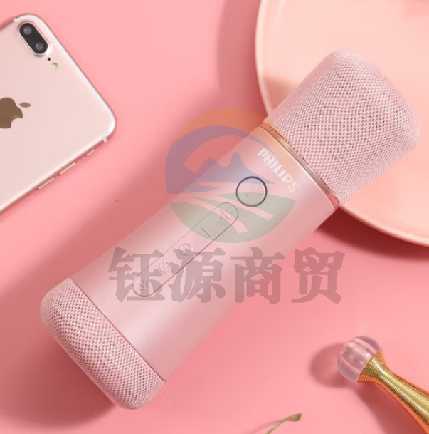 飞利浦（PHILIPS）DLM9317CP双人合唱麦克风 蓝牙音响一体话筒电容麦樱花粉
